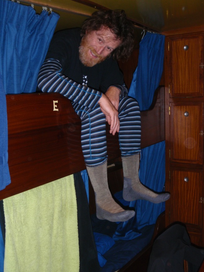 Contortionist manouevres getting in and out of my top bunk